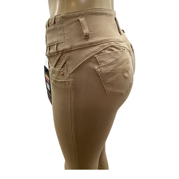 Franka Colombian Tan Butt Lifting Jean FR010 New With Tags - Picture 5 of 7